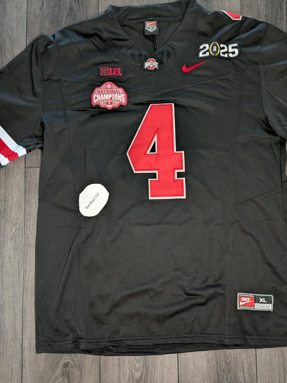 Jeremiah Smith #4 Ohio Buckeyes 2025 BLACKOUT Natty Champs Men's Jersey - Picture 8 of 8